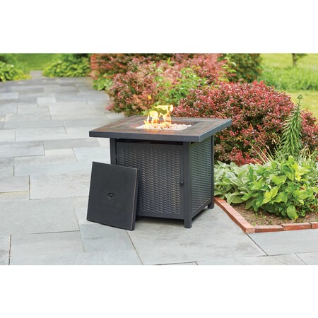 Living Accents Living Accents 30 in. W Steel Square Propane Fire Pit SRGF11626B